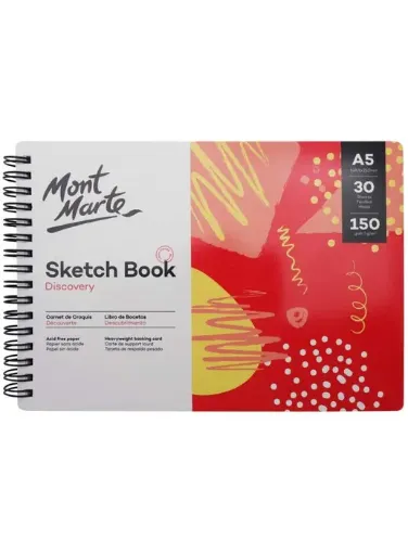 libro espiral para bosquejar sketchbook mont marte papel 150grs medida a5 x30 hojas 0
