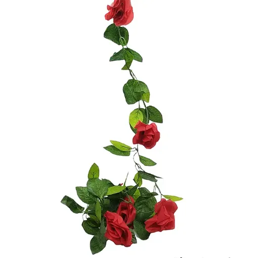guia rosas hojas verde 200cms largo precio por unidad color rojo 0