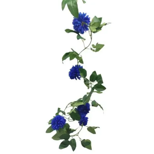 guia crisantemos hojas verde 220cms largo precio por unidad color azul 0