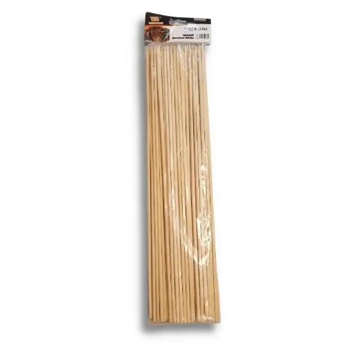 palitos brochette bamboo gruesos 25cms largo paquete 45 unidades 0