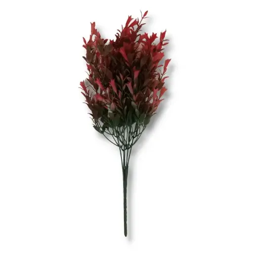 ramo flores artificiales hojas campanita 34cms x5 varas color rojo 0