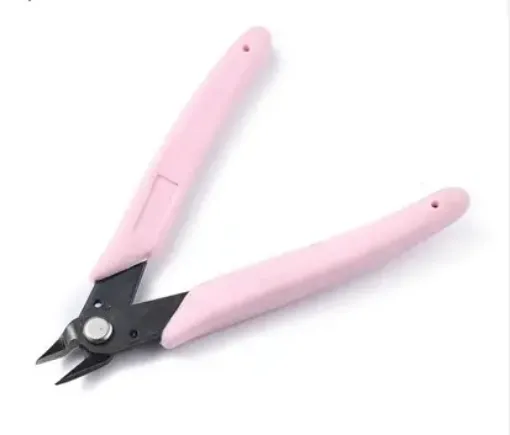pinza alicate mini para bijouterie joyeria acero al carbono punta corte al ras mango plastico 0