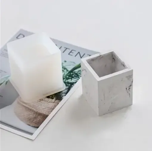 La Casa del Artesano-Molde de resina epoxi modelo velon maceta suculenta cubo de