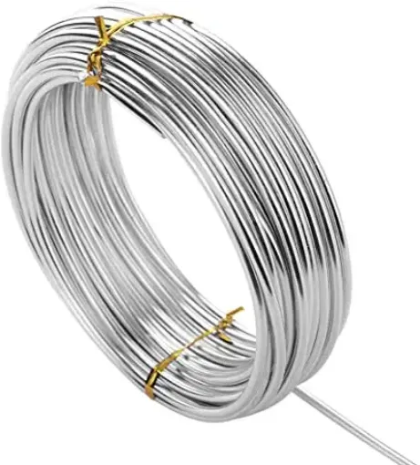 alambre aluminio flexible 1 5mm espesor rollo 85mts 500grs color oro plateado 0
