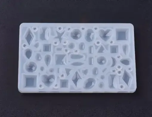 molde silicona para resina epoxi modelo joyas x60 formas 3 15mms 0