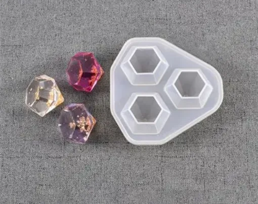 molde silicona para resina epoxi modelo joyas diamantes x3 unidades 0
