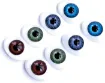 ojos realistas plastico 3d ovalados 16x23mms para peluches amigurumis x10 unidades color verde lima 2