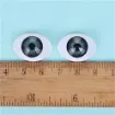 ojos realistas plastico 3d ovalados 16x23mms para peluches amigurumis x10 unidades color azul acero 0