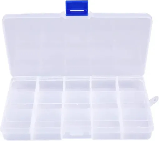 organizador contenedor plastico multifuncion 15 divisiones 18x10 5x2 2cms 0