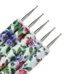 set 5 herramientas dobles para puntillismo grabado nail art dotting tool 13cms motivo floral 2