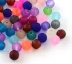 cuentas abalorios para bijouterie vidrio esmerilado modelo esfera 10mms x100 mezcla colores 0