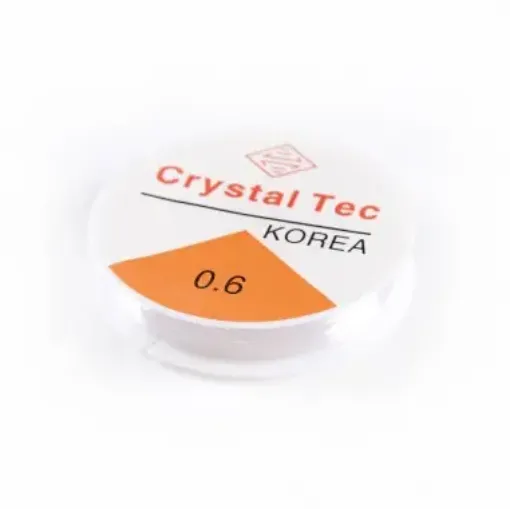 tanza elastica elastizada crystal tec korea 0 6mm carretel 12mts 0