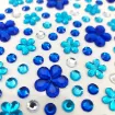 sticker piedras flores circulos varios tamanos twinkle jewel seal azules 1