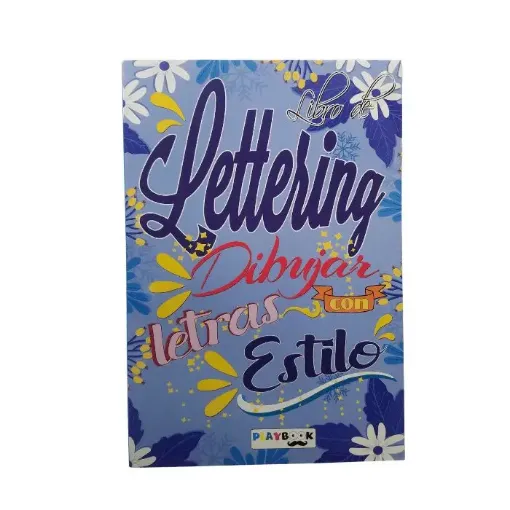 libro lettering dibujar letras estilo 64 paginas 21x30cms playbook tapa celeste 0