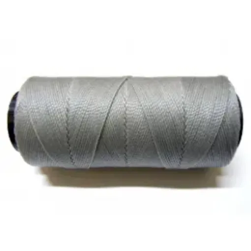 hilo cordon encerado fino 100 polyester 2 cabos cono 100grs 150mts settanyl color 0075 gris plata 0