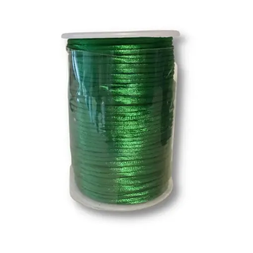 cordon seda cola raton 2mms carretel 100yds 91mts color verde esmeralda 0