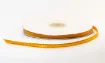 cinta satinada borde metalizado ancho 1 4 6mms por 5mts color naranja claro oro 0