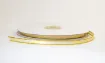 cinta satinada borde metalizado ancho 1 4 6mms rollo 45mts color crema oro 0