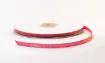 cinta satinada borde metalizado ancho 1 4 6mms rollo 45mts color rosado oro 0
