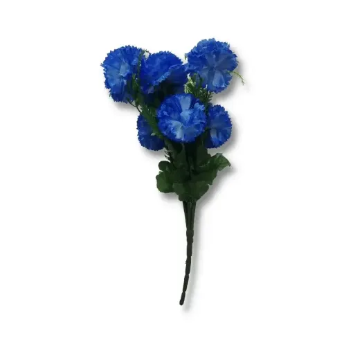 ramo mini claveles calaguala x7 flores 5cms a2437 30cms color azul 0