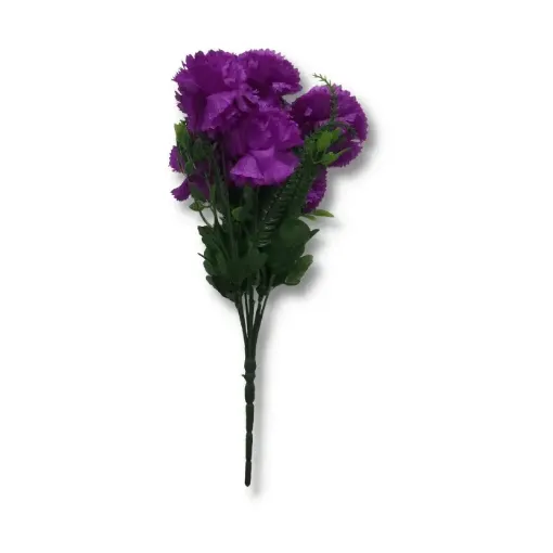 ramo mini claveles calaguala x7 flores 5cms a2437 30cms color violeta 0