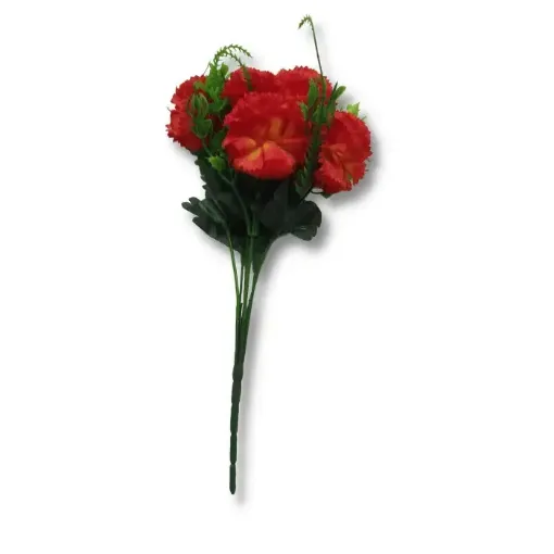 ramo mini claveles calaguala x7 flores 5cms a2437 30cms color naranja 0
