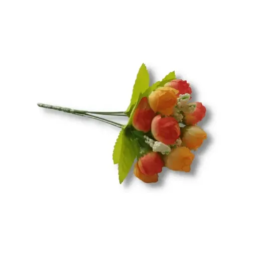 ramo bouquet pimpollos rococo primaveral x15 flores 2cms a2117 25cms variedad colores 0