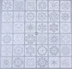 stencil plantilla 9x9cms 36 modelos baldosas patron floral diferentes por unidad 0
