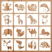 stencil plantilla 13x13cms 16 modelos animales por unidad 0