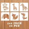 stencil plantilla 13x13cms 16 modelos animales por unidad 2