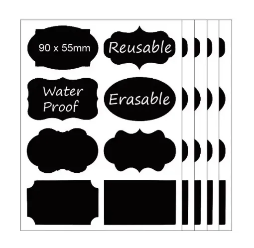 stickers etiquetas pizarra adhesivas 10x5 5cms x8 unidades no 3450 varias combinaciones 0