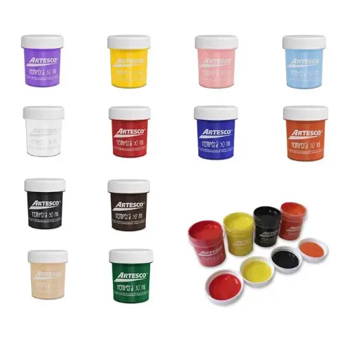 tempera escolar artesco frasco 30ml color blanco 0