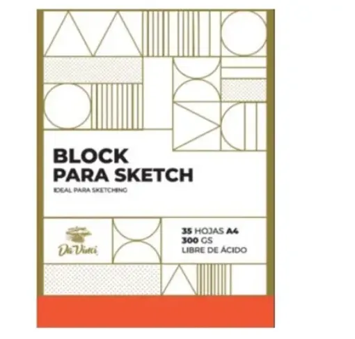 block para bosquejar sketch pad da vinci papel 160grs medida a4 x35 hojas 0