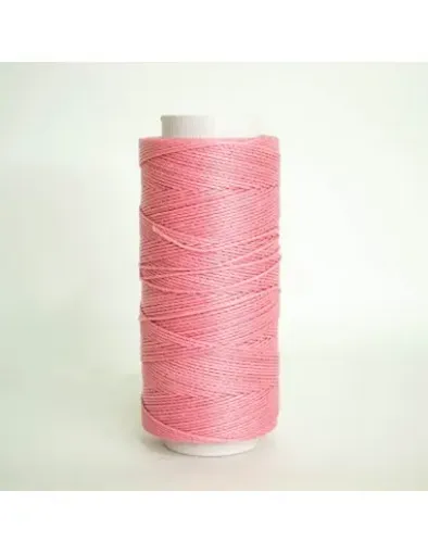 hilo cordon encerado 1mm 100 polyester 2 cabos cono 100grs 150mts cifa color 0037 rosa chicle 0