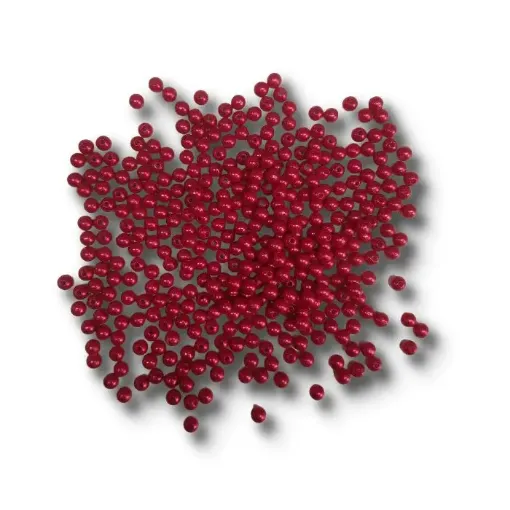 perlas importadas sueltas para enhebrar plastico abs 6mms color rojo x25grs 0