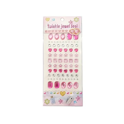 sticker piedras apliques facetados varias formas twinkle jewel seal cxm 013 rosados cristal 0
