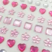 sticker piedras apliques facetados varias formas twinkle jewel seal cxm 013 rosados cristal 1