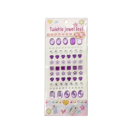 sticker piedras apliques facetados varias formas twinkle jewel seal cxm 013 violeta cristal 0