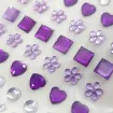 sticker piedras apliques facetados varias formas twinkle jewel seal cxm 013 violeta cristal 1