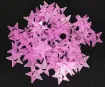 apliques decorativos sticker fluorescentes glow in the dark forma estrella carita 4cms color rosado 0