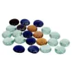 gemas vidrio decorativas redondas grandes 3cms bolsa 300grs 22 unidades aprox colores mezclados 0