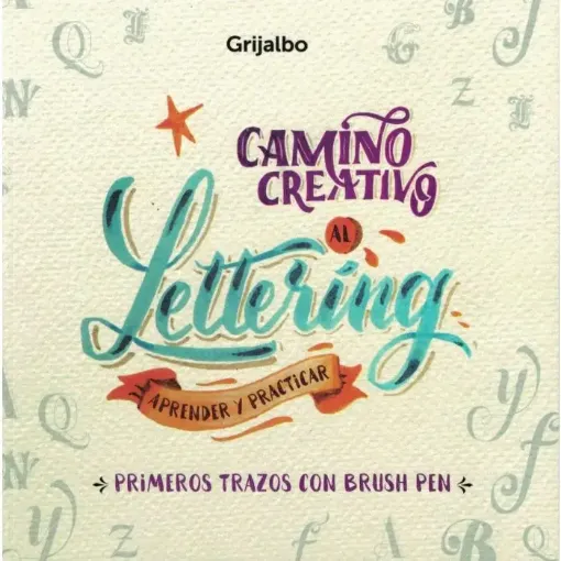 libro para aprender practicar lettering camino creativo 64pag 20x20cms primeros trazos brush pen 0