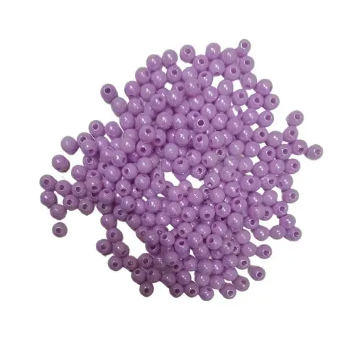 cuentas perlas plastico brillantes paquete 25grs 6mms color violeta 0