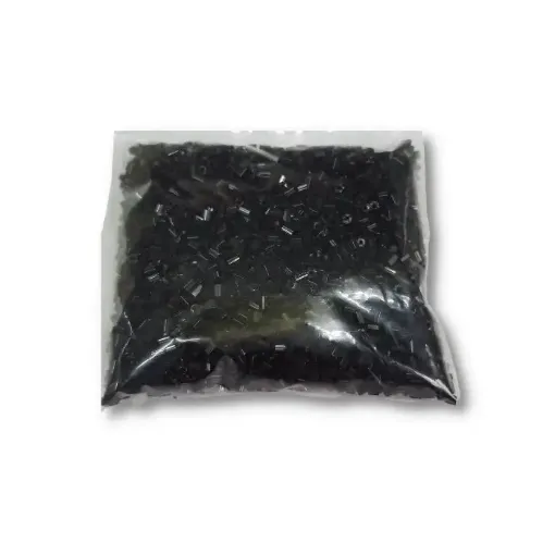 mostacillas canutillos paquete 50grs color negro brillante 2mms 0