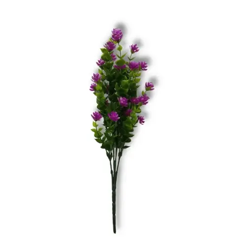 ramo flores artificiales pimpollos ramo 33cms florcitas color violeta 0