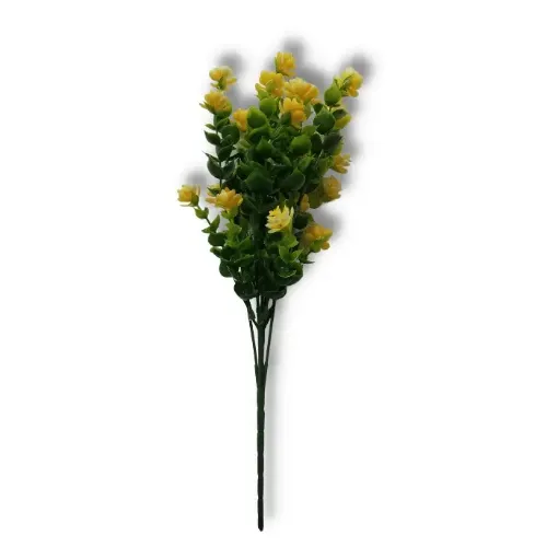 ramo flores artificiales pimpollos ramo 33cms florcitas color amarillo 0