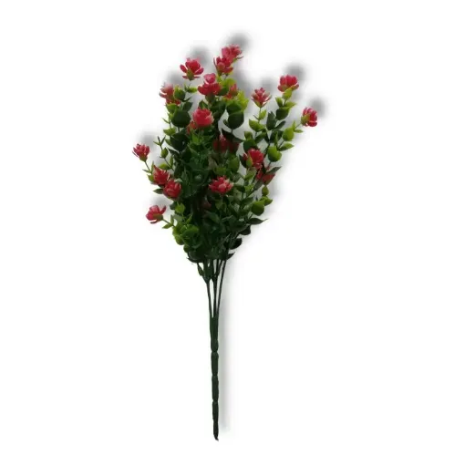 ramo flores artificiales pimpollos ramo 33cms florcitas color rojo 0