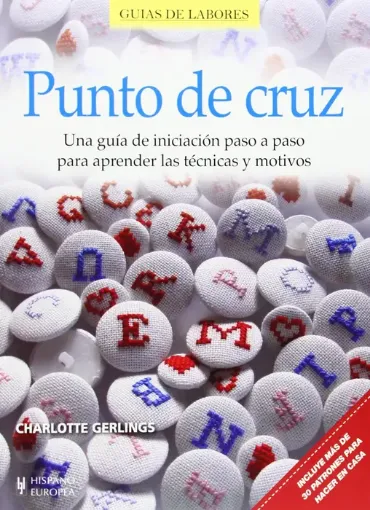 libro guia labores punto cruz editorial hispano europea 20x27cms 48pags 0