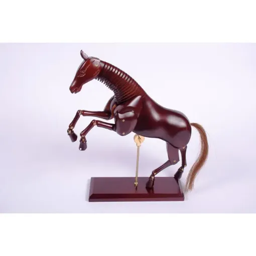 caballo articulado modelo articulable madera lustrada 30cms 0