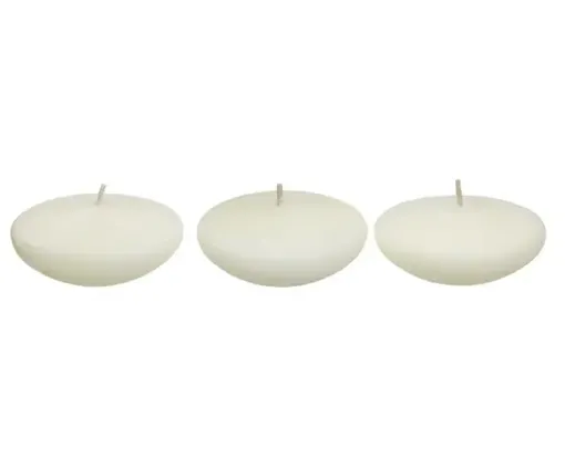 velas flotantes aromaticas 3 7x1 7cms set 9 unidades color crema 0